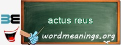 WordMeaning blackboard for actus reus